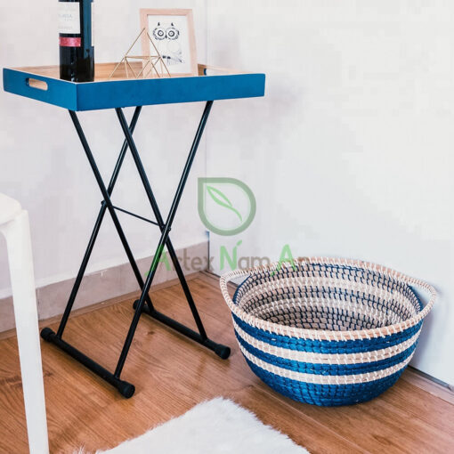 Beautiful Scandinavian Design Woven Seagrass Storage Basket Hamper Organizer From Vietnam SG 09 05 369 01