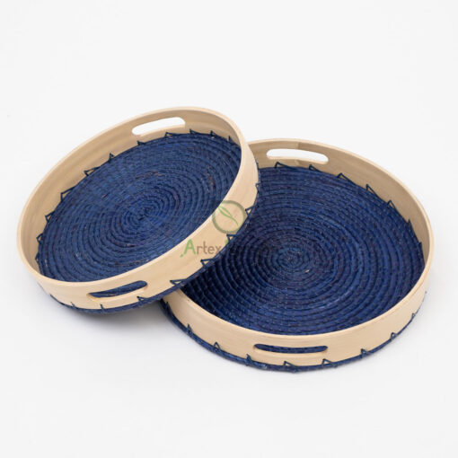 Eco Friendly Seagrass Bamboo Decorative Serving Tray SGS 09 03 055 01