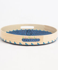 Eco Friendly Seagrass Bamboo Decorative Serving Tray SGS 09 03 055 01