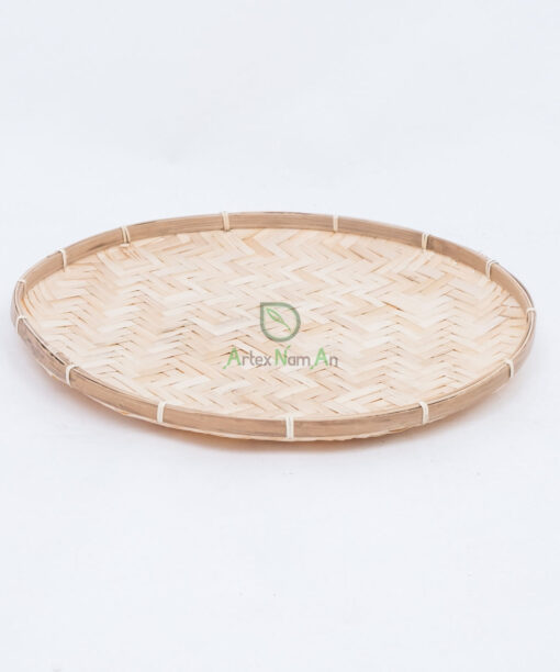Eco-friendly Round Natural Bamboo Winnowing Tray NBR 09 30 001 01