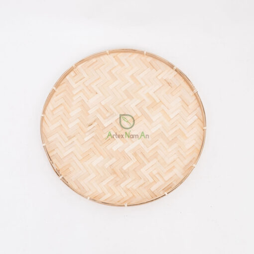 Eco-friendly Round Natural Bamboo Winnowing Tray NBR 09 30 001 01