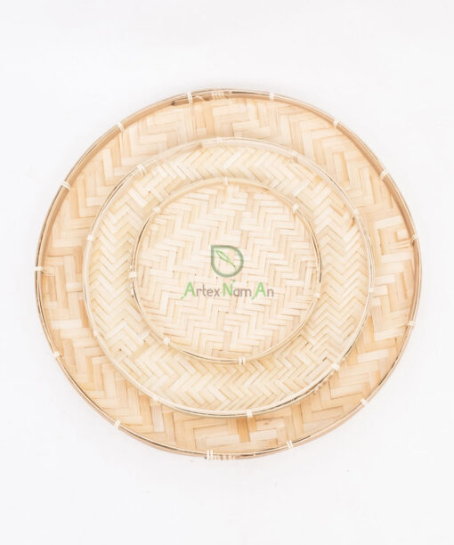 Eco-friendly Round Natural Bamboo Winnowing Tray NBR 09 30 001 01