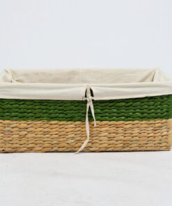 Farmhouse water hyacinth storage picnic basket tray W 06 05 217 01