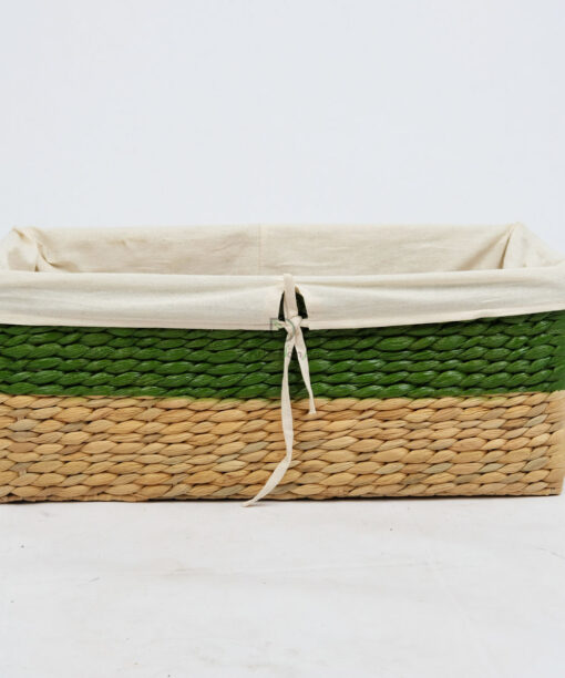 Farmhouse water hyacinth storage picnic basket tray W 06 05 217 01