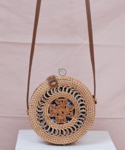 Guarantee products round vintage unique patterne bali straw bag straw shoulder bag rattan bag Vietnam R 42 11 001 03