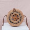 Guarantee products round vintage unique patterne bali straw bag straw shoulder bag rattan bag Vietnam R 42 11 001 03