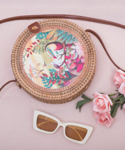Handmade Printed Handbags For Women Also Woven Rattan Round Summer Beach Ladies Bag From Vietnam R 38 11 001 07