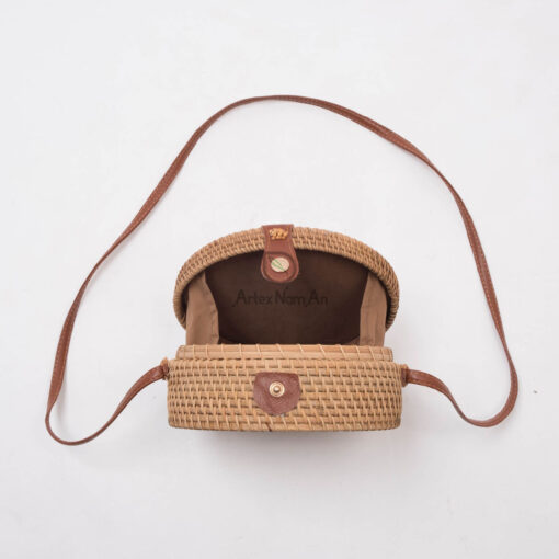Handmade Printed Handbags For Women Also Woven Rattan Round Summer Beach Ladies Bag From Vietnam R 38 11 001 07