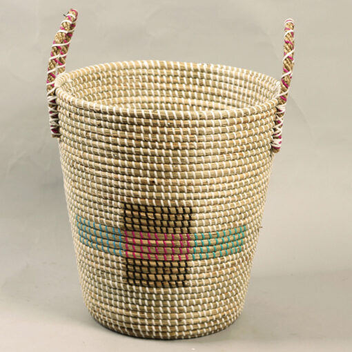 High Quality Seagrass Basket With Plus Pattern SG 09 05 343 1