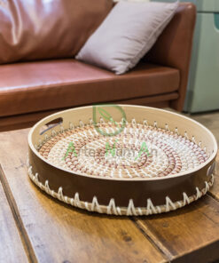Mid-century Tray Made From Spun Bamboo And Seagrass SGS 09 03 045 01