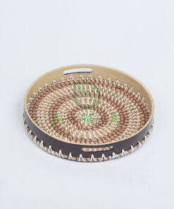 Mid-century Tray Made From Spun Bamboo And Seagrass SGS 09 03 045 01