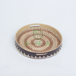 Mid-century Tray Made From Spun Bamboo And Seagrass SGS 09 03 045 01