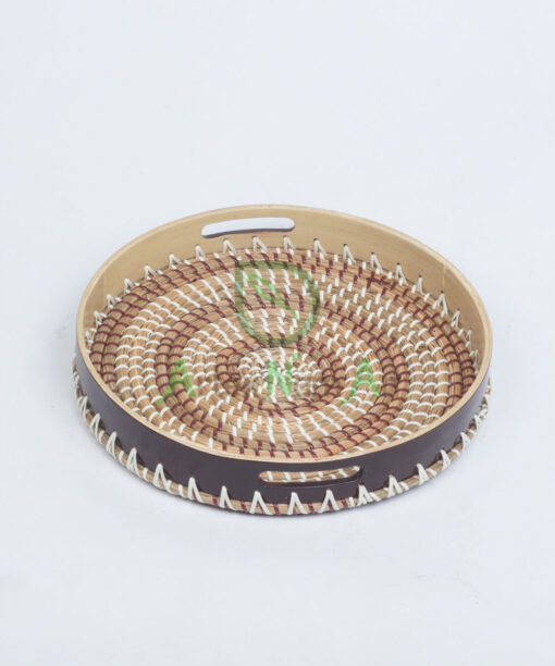 Mid-century Tray Made From Spun Bamboo And Seagrass SGS 09 03 045 01