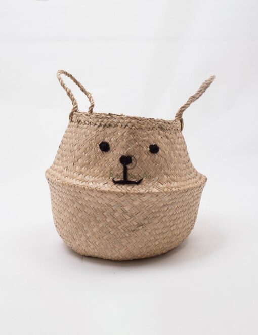 Modern Seagrass Storage Belly Basket Hamper From Vietnam SG 06 05 442 03