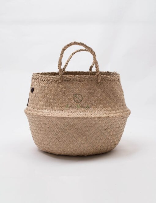 Modern Seagrass Storage Belly Basket Hamper From Vietnam SG 06 05 442 03