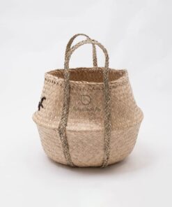 OEM/ODM foldable laundry basket/seagrass belly bsket with eyes pattern SG 06 05 442 04