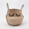 OEM/ODM foldable laundry basket/seagrass belly bsket with eyes pattern SG 06 05 442 04