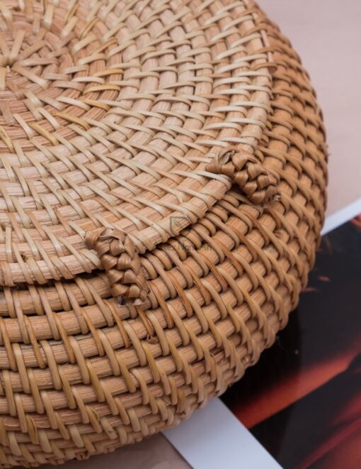 OEM/ODM service round vintage sunburst pattern 20x8cm straw woven bag straw bag summer straw bag R 42 11 001 02