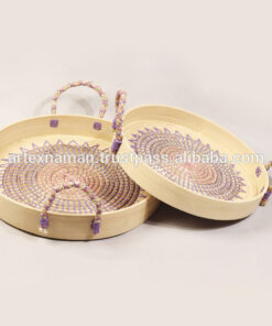 OEM/ODM set of moon pattern laundry basket seagrass laundry basket seagrass basket planter SGS 09 03 015 1