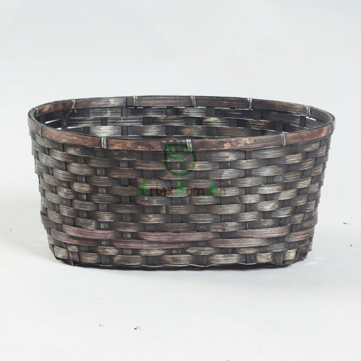 Oval Black Bamboo Storage Basket NB 09 05 110 1