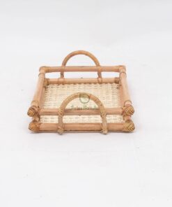 Rattan Rectangle Open weave tray/ handmade serving tray/fruit tray RI 46 03 001 02