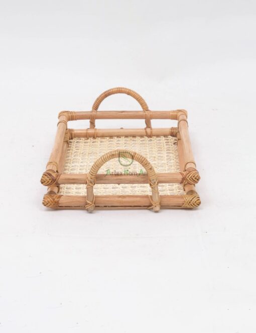 Rattan Rectangle Open weave tray/ handmade serving tray/fruit tray RI 46 03 001 02