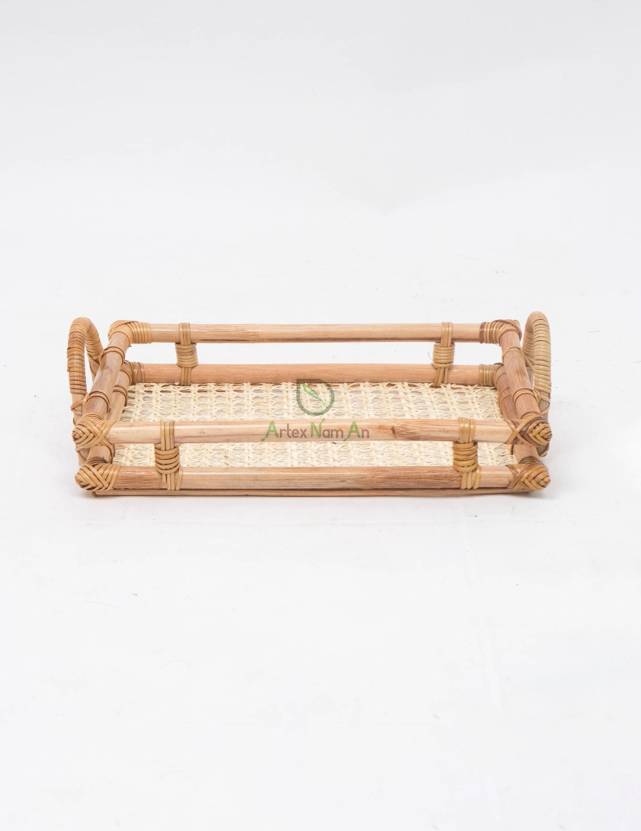 Rattan Rectangle Open weave tray/ handmade serving tray/fruit tray RI 46 03 001 02
