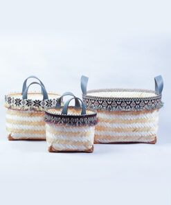 Set 3 Bohemian Weaving Bamboo Basket NB 09 05 119 1