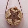 Small MOQ Products Round Vintage Star Pattern Rattan Bag Vietnam R 38 11 001 03