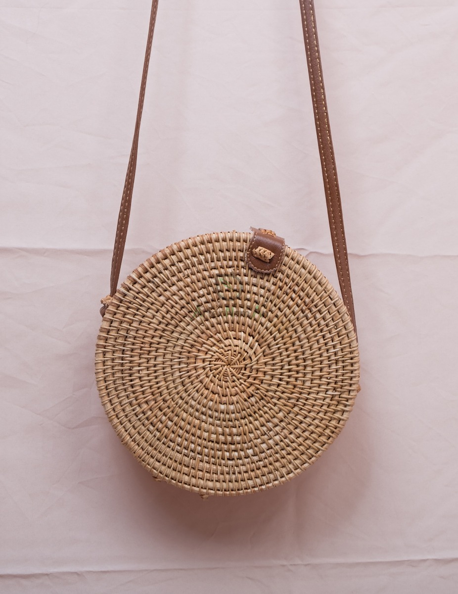 Women Crossbody Bags Round Woven Top-Handle Bags Summer Fashion Casual  Simple Elegant Holiday Handmade Lady Straw Bag
