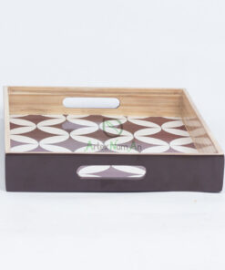 Square Eco Friendly Handmade Bamboo Serving Tray S 18 03 005 01