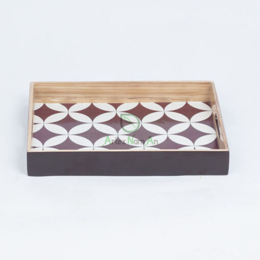Square Eco Friendly Handmade Bamboo Serving Tray S 18 03 005 01