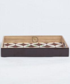 Square Eco Friendly Handmade Bamboo Serving Tray S 18 03 005 01