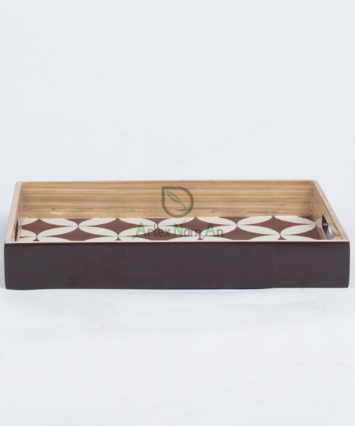 Square Eco Friendly Handmade Bamboo Serving Tray S 18 03 005 01