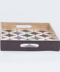 Square Eco Friendly Handmade Bamboo Serving Tray S 18 03 005 01
