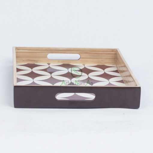 Square Eco Friendly Handmade Bamboo Serving Tray S 18 03 005 01