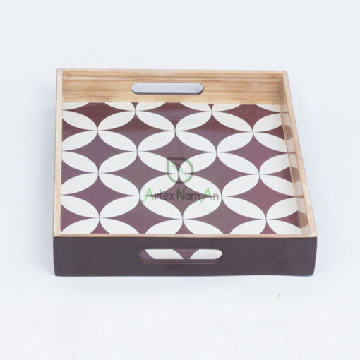 Square Eco Friendly Handmade Bamboo Serving Tray S 18 03 005 01