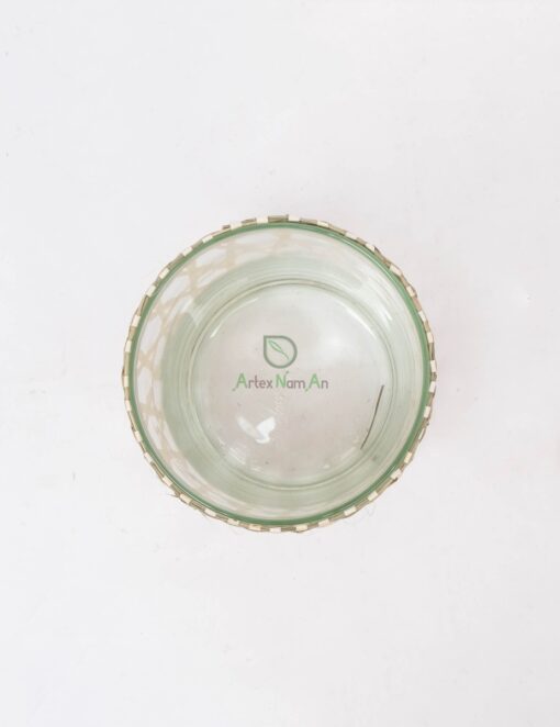 Unique Glass And Seagrass Candle Holder PA 06 28 001 02 S