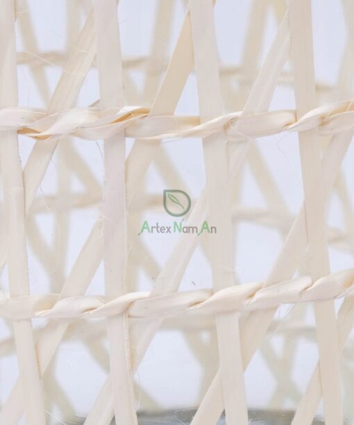Unique Glass And Seagrass Candle Holder PA 06 28 001 02 S