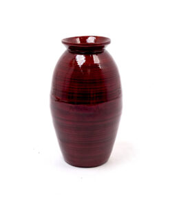 Vietnam Handmade Antique Brown Spun Bamboo Vase Natural Flower S 15 02 057 01