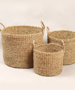 Wholesale High Quality Seagrass Belly Basket In Green From Vietnam SG 06 05 238 01