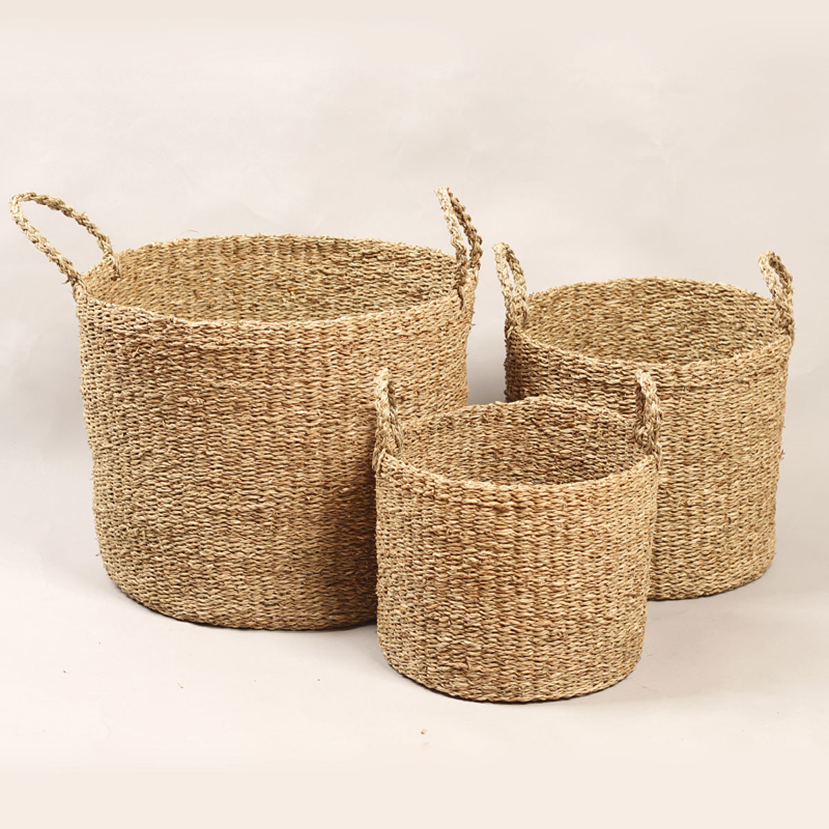 Wholesale High Quality Seagrass Belly Basket In Green From Vietnam SG 06 05 238 01