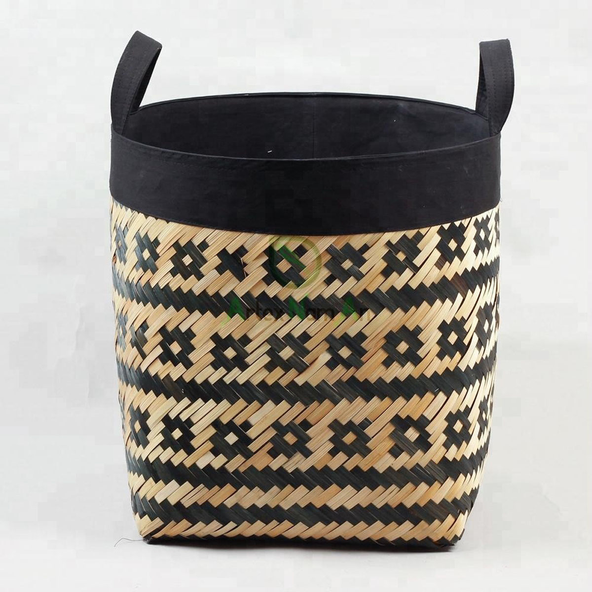 Wholesale Woven Bamboo Basket With Liner NB 11 05 002 1