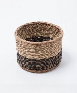 Wholesale Woven Baskets With Round Shape, Brown And Natural Color For Toy Storage From Vietnam Manufacturer RAP 10 05 001 01