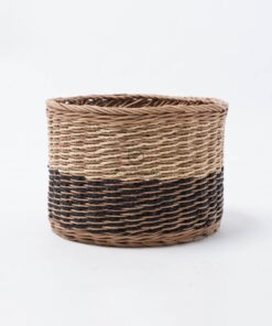 Wholesale Woven Baskets With Round Shape, Brown And Natural Color For Toy Storage From Vietnam Manufacturer RAP 10 05 001 01