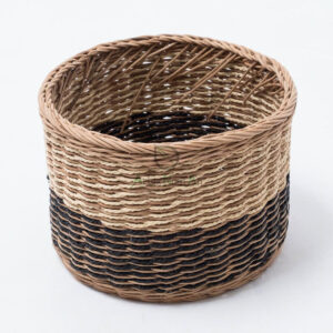 Wholesale Woven Baskets With Round Shape, Brown And Natural Color For Toy Storage From Vietnam Manufacturer RAP 10 05 001 01
