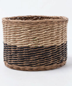 Wholesale Woven Baskets With Round Shape, Brown And Natural Color For Toy Storage From Vietnam Manufacturer RAP 10 05 001 01
