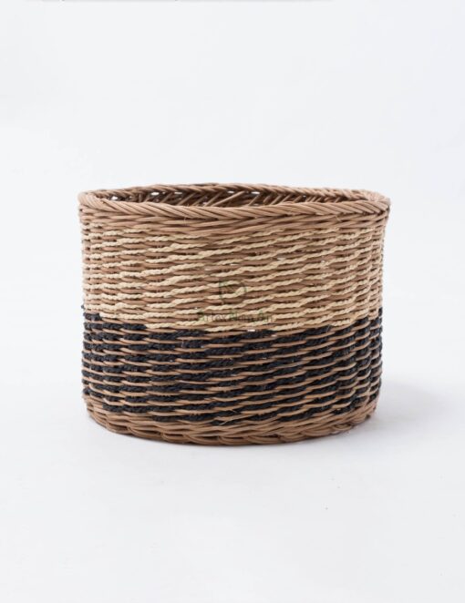 Wholesale Woven Baskets With Round Shape, Brown And Natural Color For Toy Storage From Vietnam Manufacturer RAP 10 05 001 01