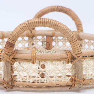 Wholesale natural rattan open weave serving trayweaving tray/decorative trays RI 46 03 001 03