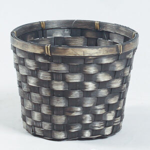Woven Bamboo Basket In Black With High Quality NB 09 16 021 1